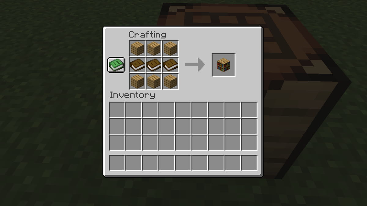 Minecraft bookshelf recipe