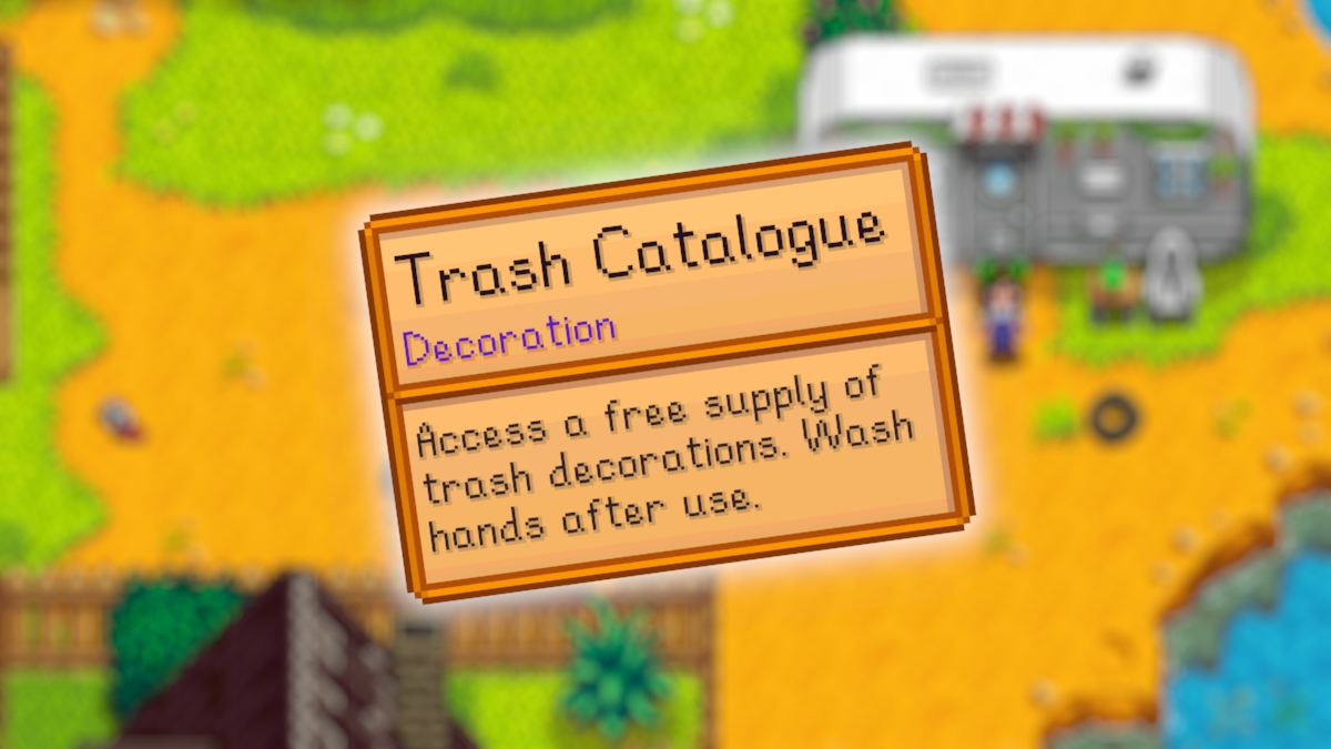 Trash Catalogue description in Stardew Valley