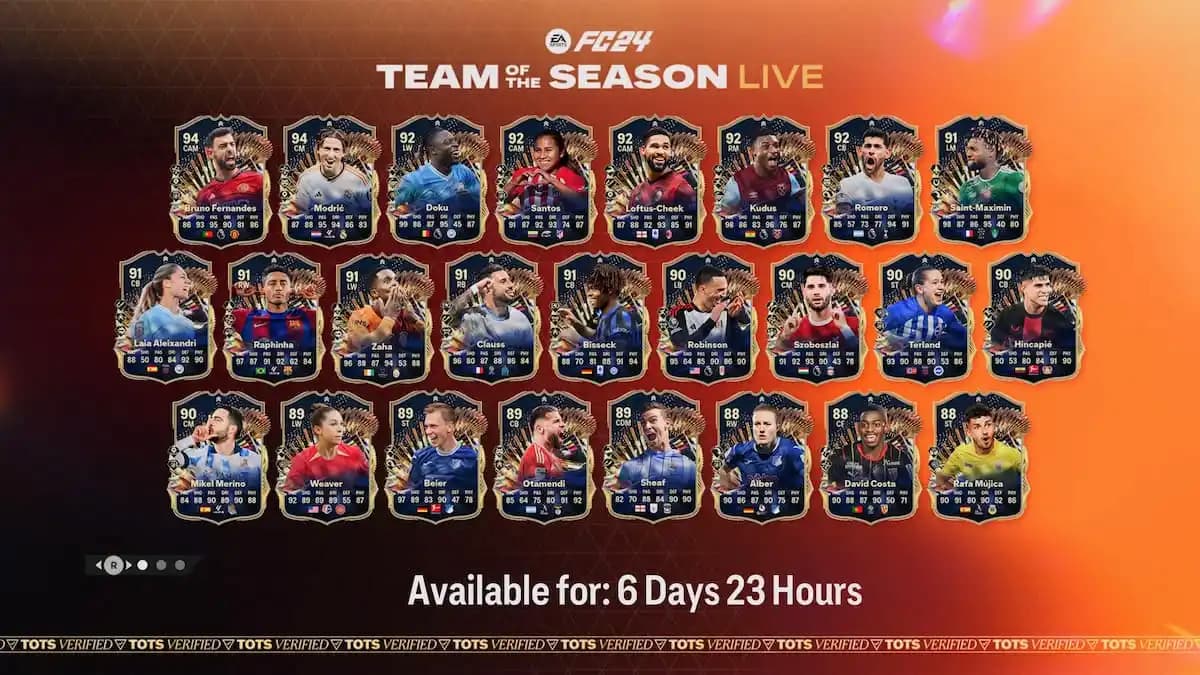 EA FC 24 TOTS Live upgrade tracker