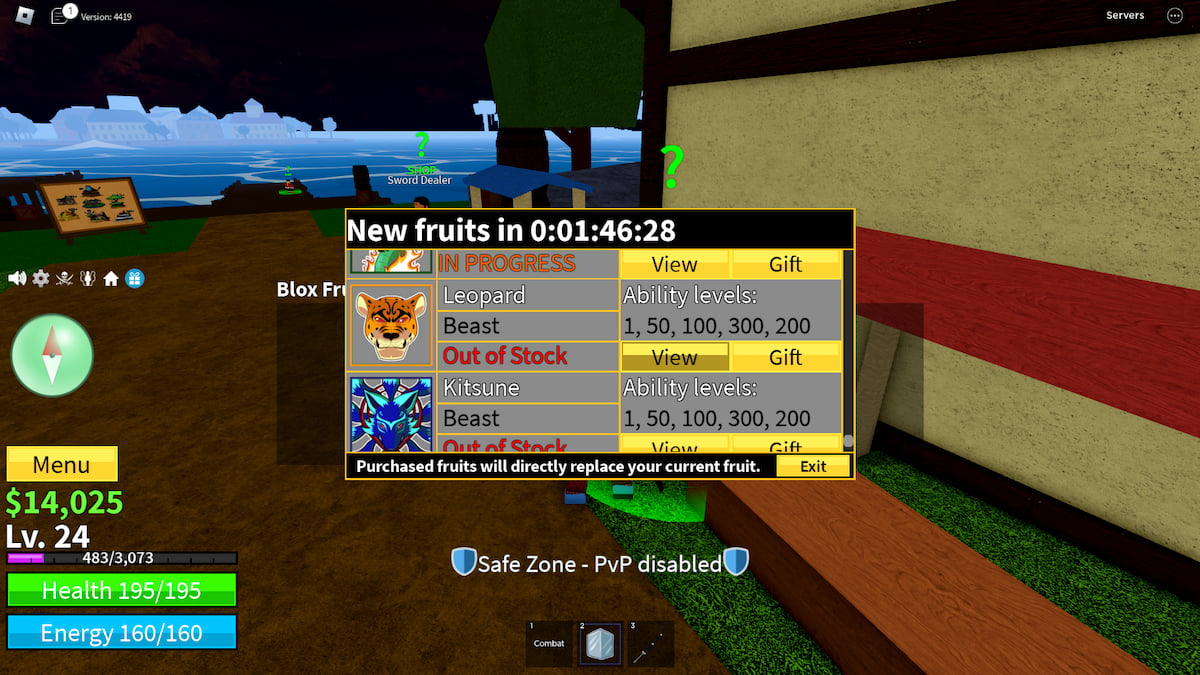 Leopard fruit in Roblox Blox Fruits