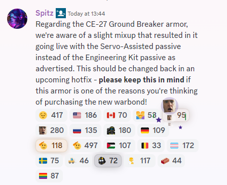 Броня Ground Breaker в Helldivers 2 запущена с неправильным пассивом, но скоро появится исправление