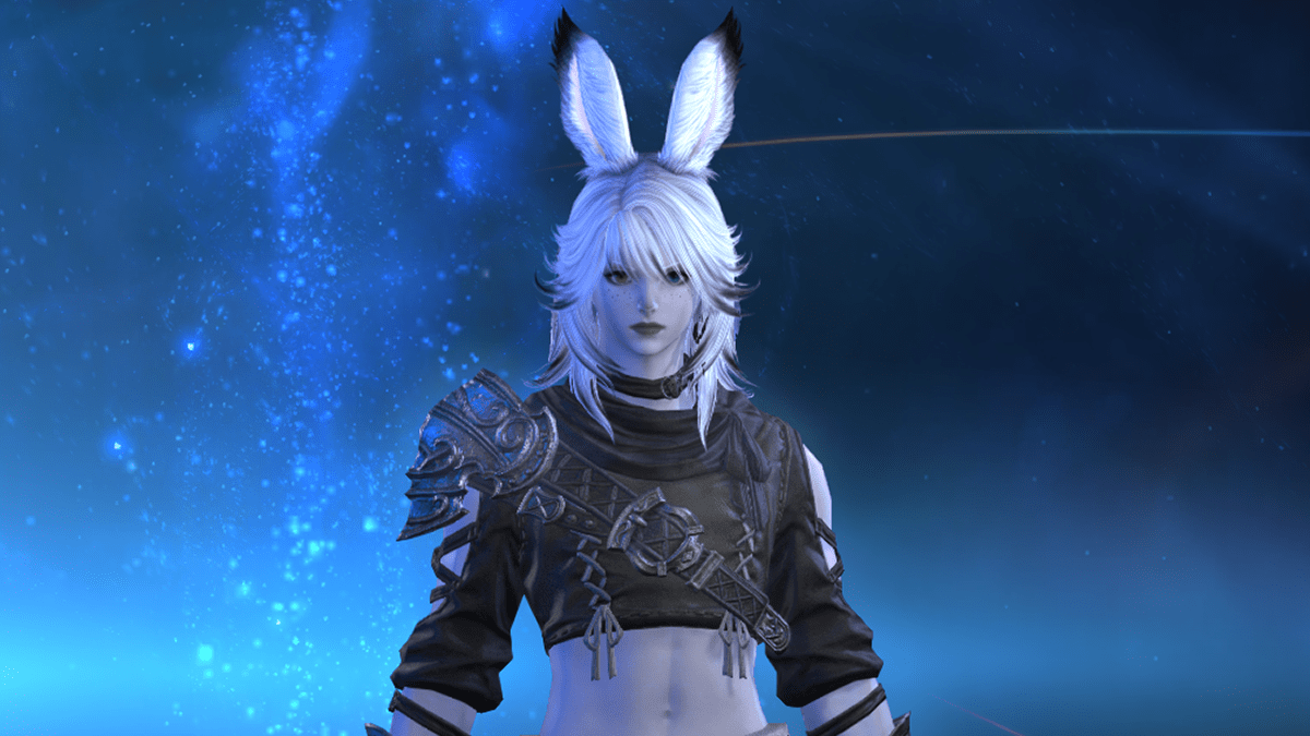 Male Viera in the character creation section of the FFXIV: Dawntrail benchmark