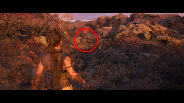 Hellblade 2 - All hidden faces locations - to the left of the trail marker