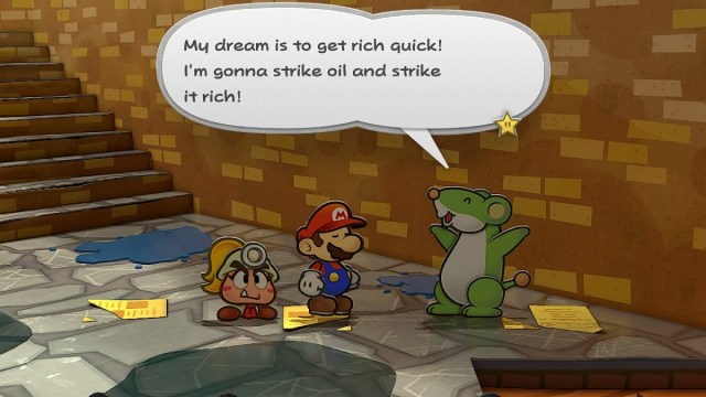 Paper Mario Thousand Year Door Lumpy the Ratooey talking about aspirations