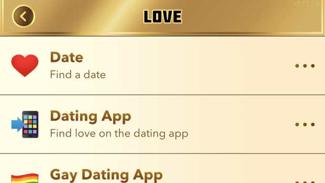 BitLife dating menu