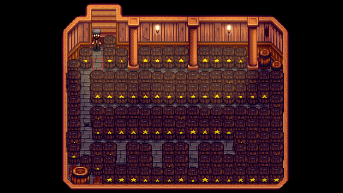 Casks in the Basement in Stardew Valley