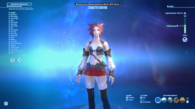 The Character Creation screen in Final Fantasy XIV