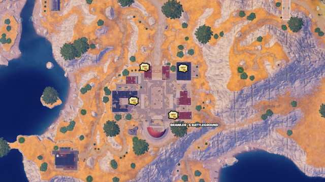 Fortnite Olympus chest Brawler's Battleground map locations