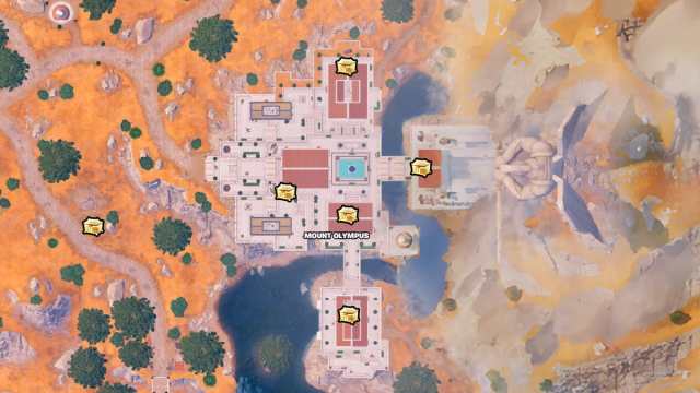 Fortnite Olympus chest map locations