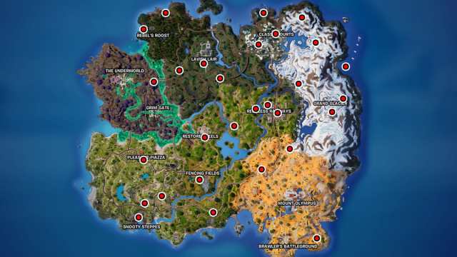 Fortnite vending machine map locations