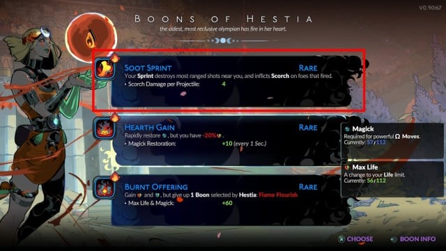 Hades 2 game-breaking boons - Soot Sprint