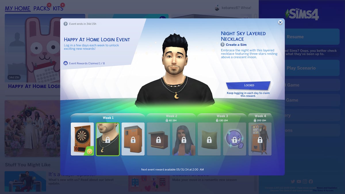 All The Sims 4 The Happy at Home Login event rewards and how to claim them