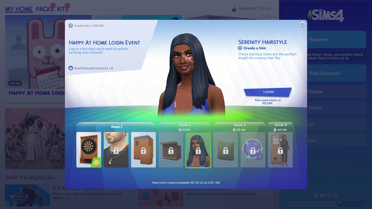 All The Sims 4 The Happy at Home Login event rewards and how to claim them