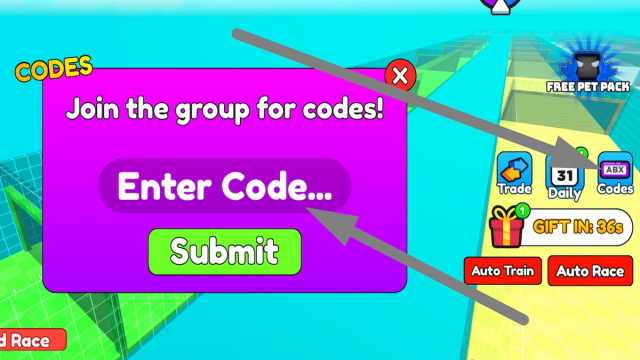 How to redeem codes in Skateboard Race Simulator