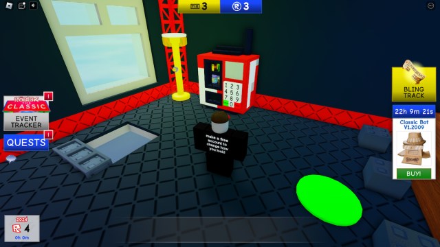 Buying a drink in Roblox The Classic