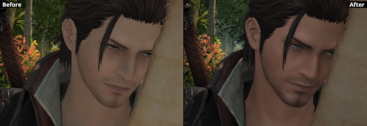 Even in low light. there is massive improvement in Final Fantasy XIV