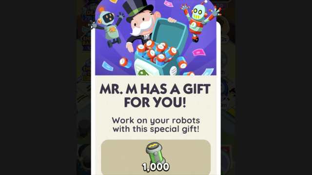 Monopoly GO Robo Partners 1,000 batteries gift