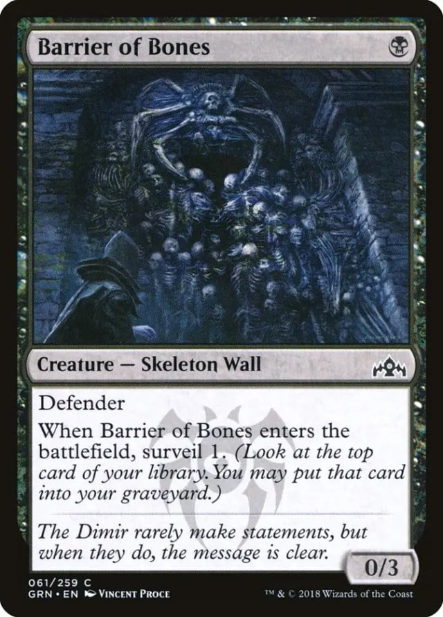 mtg barrier of bones card