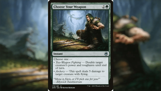 mtg choose your weapon art