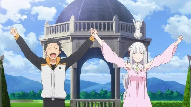 Re:Zero subaru and emilia holding hands