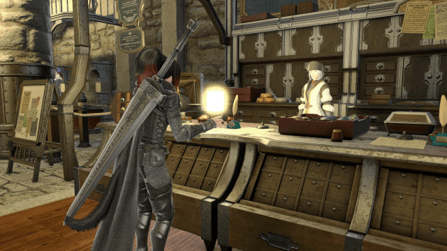 Selling items to a vendor in Final Fantasy XIV