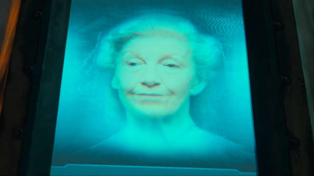 Susan Twist appearing as the AI Ambulance in Doctor Who