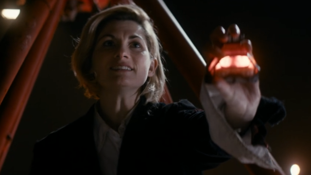 Jodie Whittaker as the Doctor in the Doctor Who episode 'The Woman Who Fell to Earth'