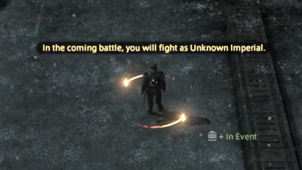 The Unknown Imperial in the In from the Cold duty in Final Fantasy XIV