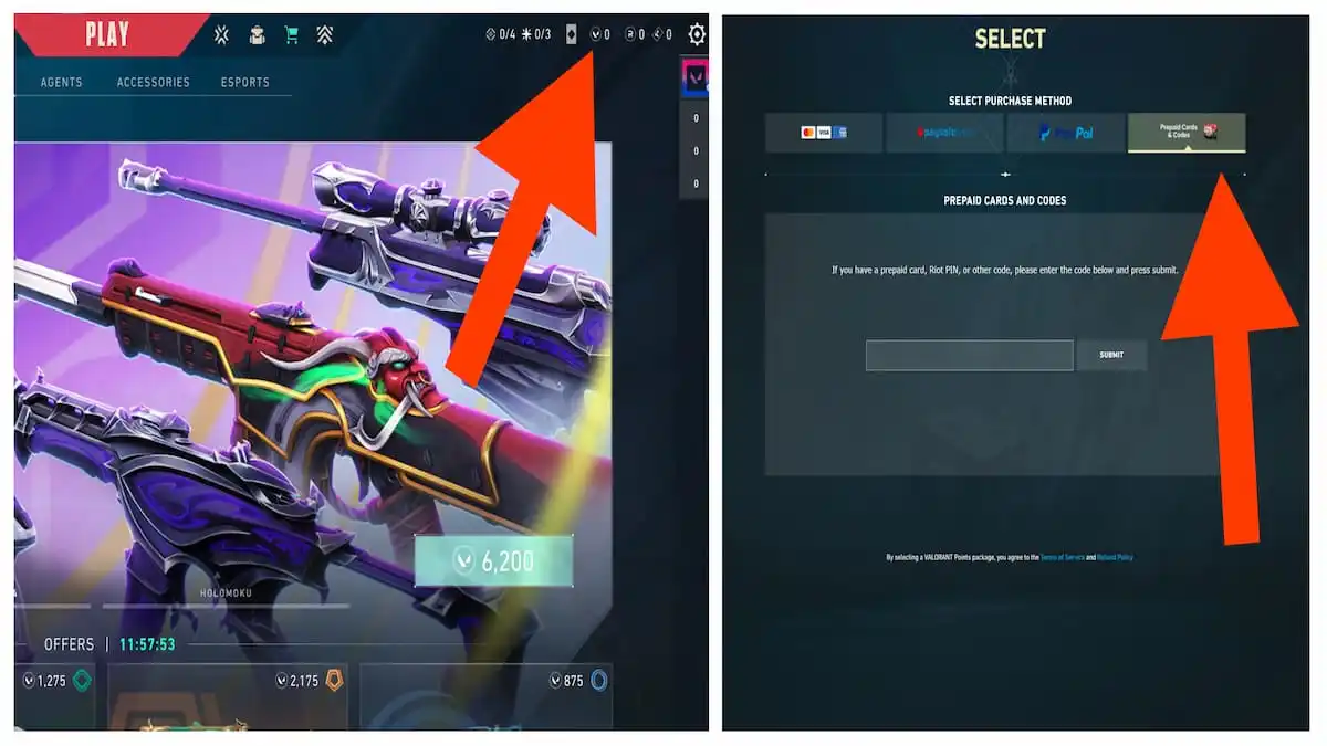 How to redeem codes in Valorant. 