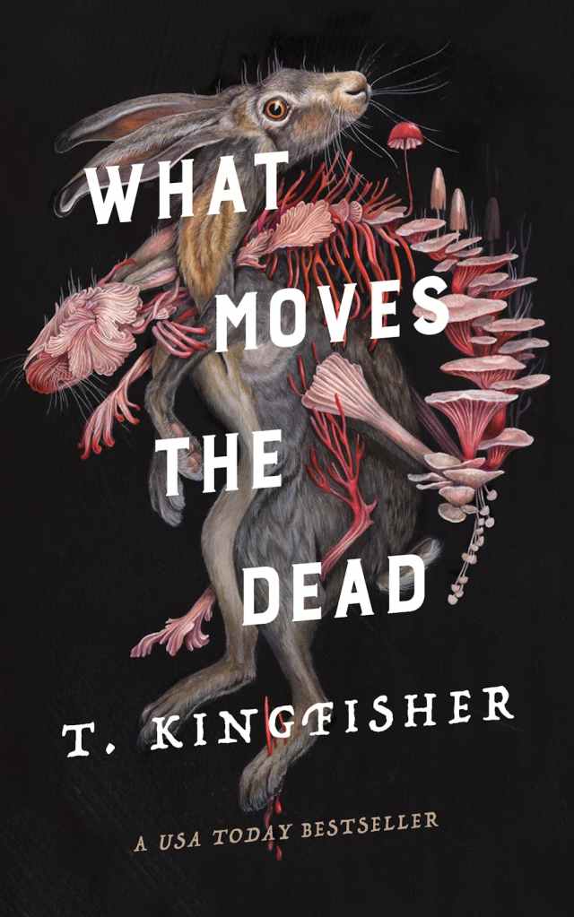 The cover for What Moves the Dead.