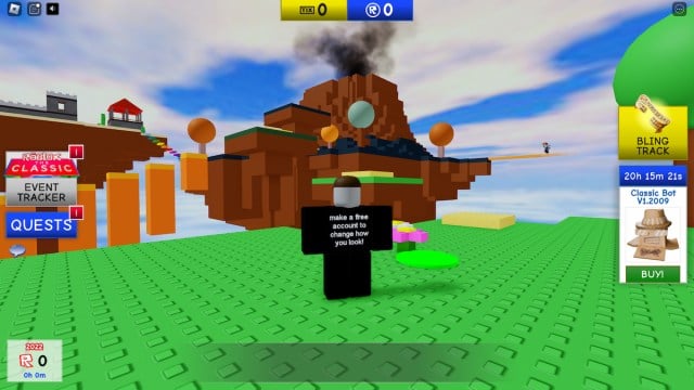 Volcano checkpoint in Roblox The Classic