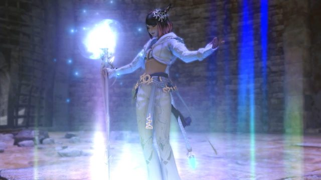 Playing as a White Mage in Final Fantasy XIV