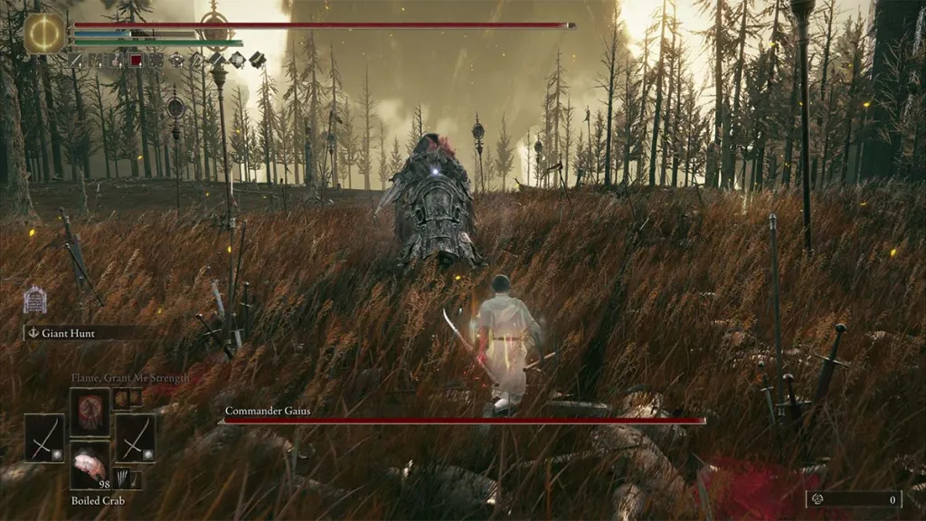 Commander Gaius boss fight in Elden Ring Shadow of the Erdtree