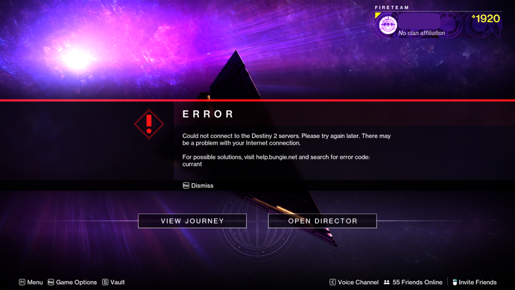 How to fix Destiny 2 error code Currant