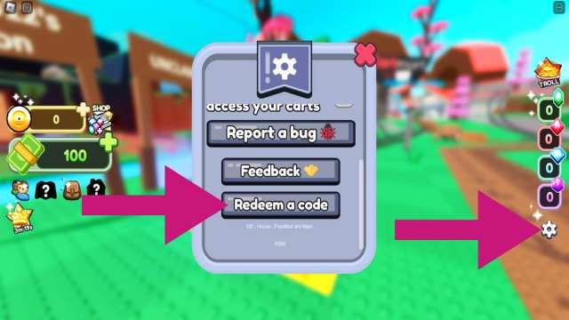 How to redeem codes in Car Ride Mining Tycoon