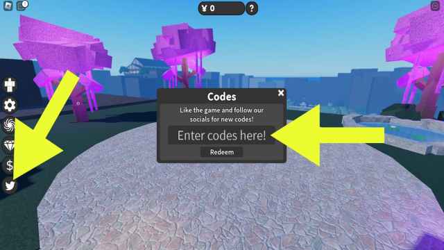 How to redeem codes in Demon Blade Tycoon