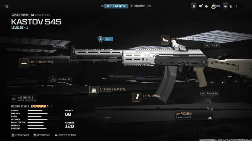 The JAK Requiem conversion kit eliminates all vertical recoil for the Kastov 545, and doesn’t come with a catch