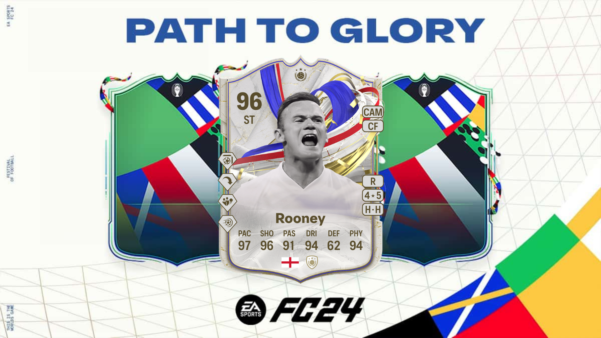 An image of EA FC 24 Rooney Greats of the Game SBC solutions