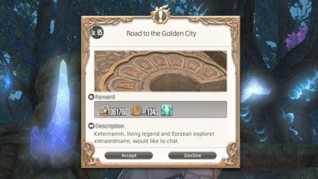 A quest which rewards an Aether Current in Final Fantasy XIV