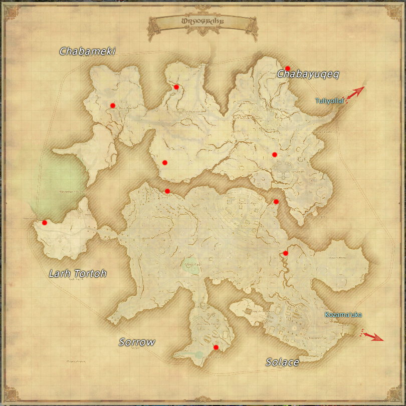 Every Urqopacha Aether Current location in Final Fantasy XIV: Dawntrail