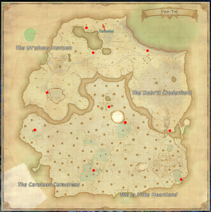 All Yak T’el Aether Current locations in Final Fantasy XIV: Dawntrail