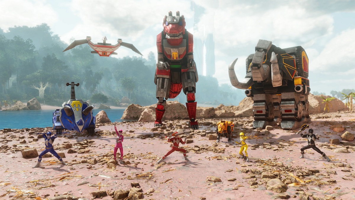 Power Rangers and their Zords in Ark Survival Ascended