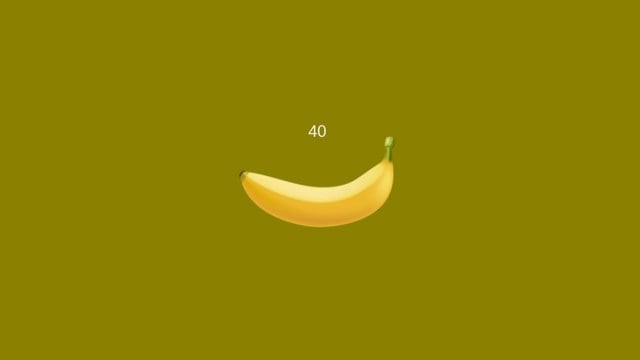 A banana with the number 40 above it for some reason.