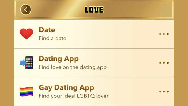 BitLife dating menu under Activities