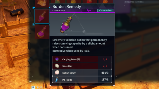 Burden Remedy in Palworld