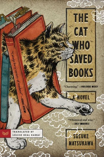 La portada de El gato que salvó los libros.