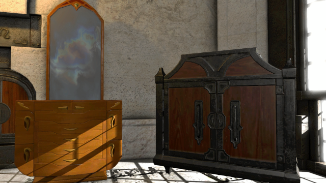 The Glamour Dresser and Armoire in Final Fantasy XIV