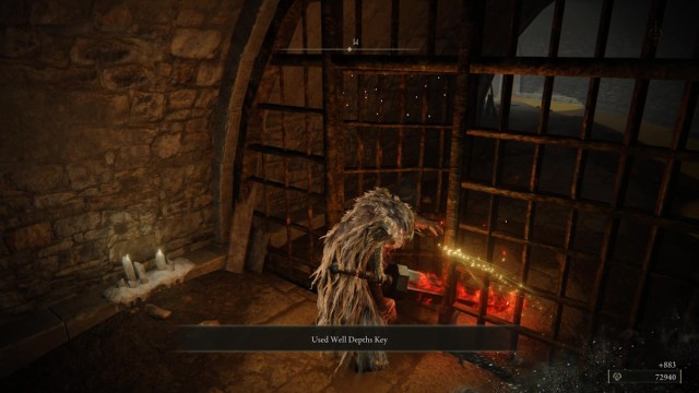 Elden Ring Shadow of the Erdtree DLC Where to find and use the Well Depths Key - door to the depths opened