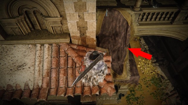 Elden Ring Shadow of the Erdtree DLC Where to find and use the Well Depths Key - purple cloth showing where to go