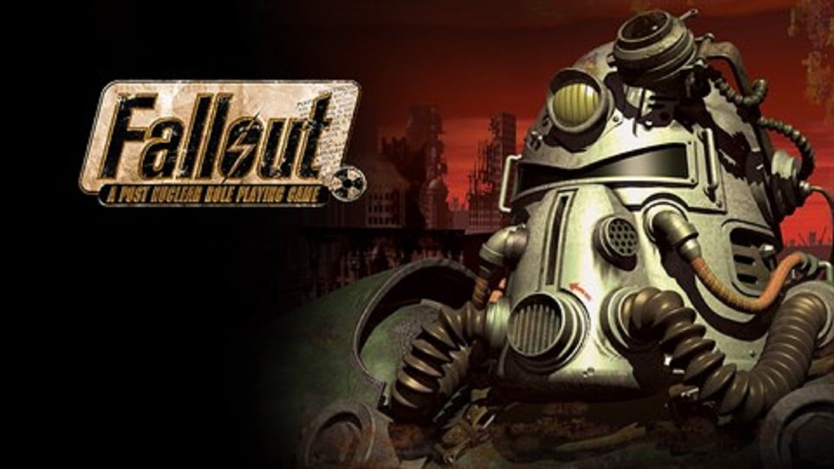 Fallout 1 logo and helmet